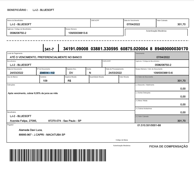 Melhoria Financeiro Contas A Receber Impressão De Boleto Com Numero Da Parcela Central De 7358