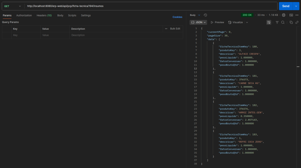 [Melhoria] PCP: Consulta e Manutenção de Insumos da Ficha Técnica via ...
